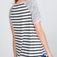 Lilly Leopard and stripes color block tee