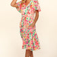 Haptics Tiered Floral Midi Dress with Pockets