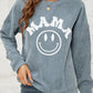 Round Neck Long Sleeve MAMA Graphic Sweatshirt