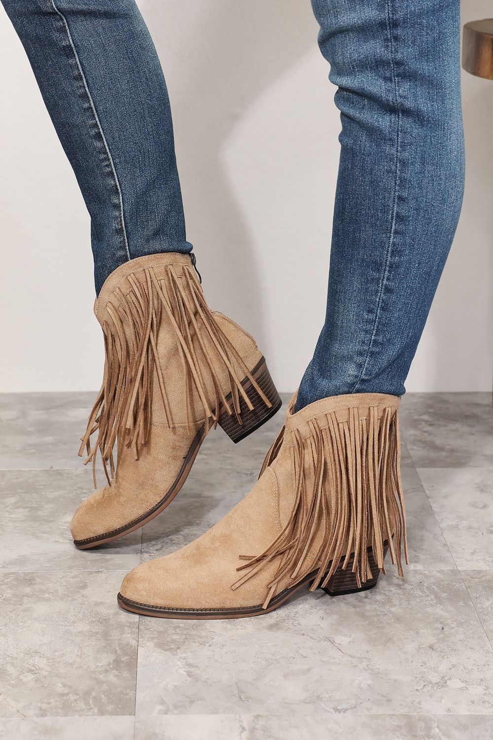 Fringe ankle hot sale cowboy boots