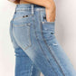Kancan Full Size Mid Rise Slim Boyfriend Jeans