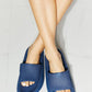 MMShoes Arms Around Me Open Toe Slide in Navy