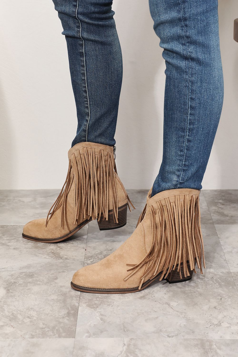 Womens fringe western store boots