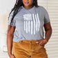 Simply Love US Flag Graphic Cuffed Sleeve T-Shirt